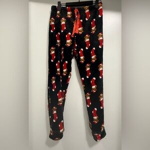 Festive Black Pajama Pants